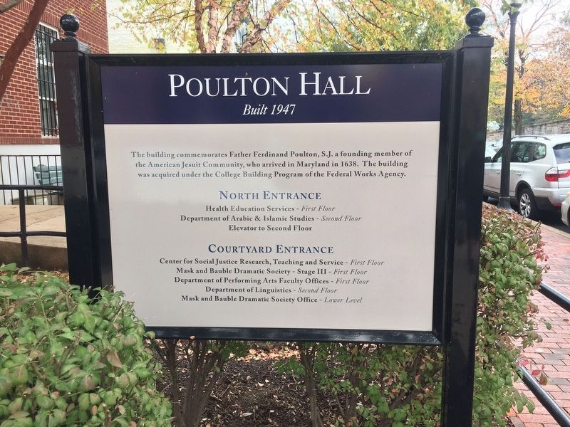Poulton Hall Marker. Click for full size. Poulton Hall Marker image. Click for full size.