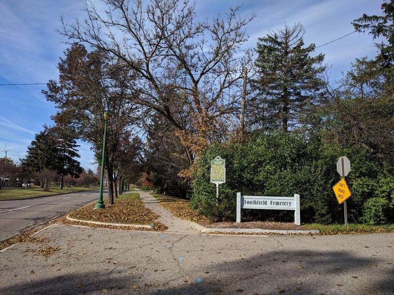 Southfield Cemetery Marker. Click for full size. Southfield Cemetery Marker image. Click for full size.