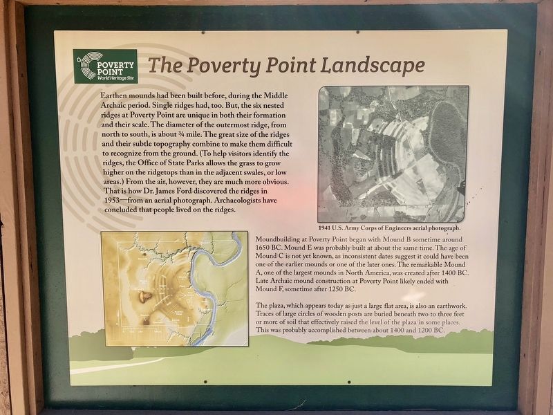 The Poverty Point Landscape Marker image. Click for full size.