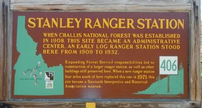 Stanley Ranger Station Marker. Click for full size. Stanley Ranger Station Marker image. Click for full size.