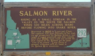 Salmon River Marker. Click for full size. Salmon River Marker image. Click for full size.