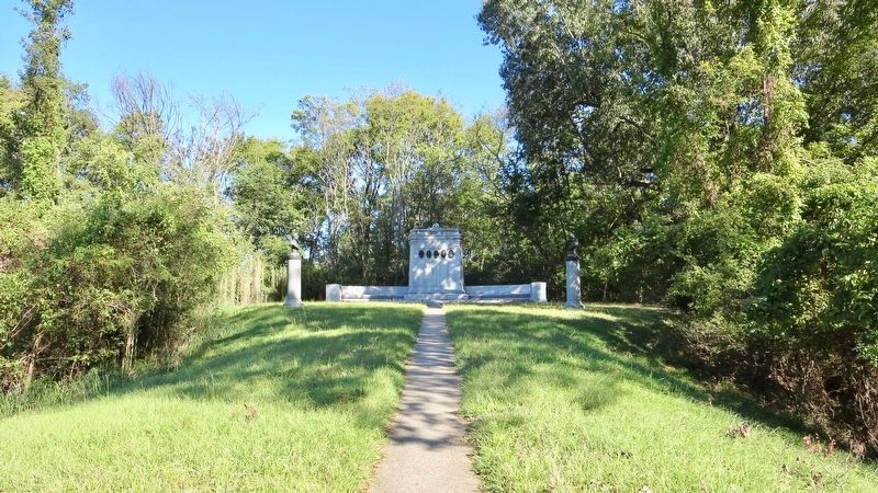 Marker is just to left of the path to the Pennsylvania Monument (background).. Click for full size. Marker is just to left of the path to the Pennsylvania Monument (background). image. Click for full size.