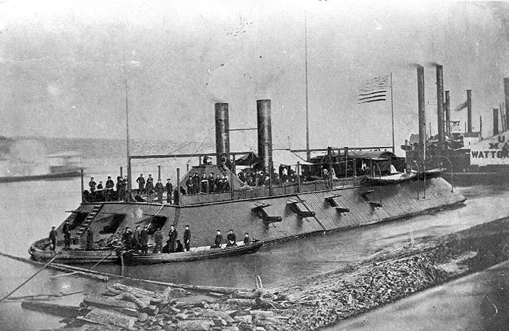 The USS <i>Cairo</i> Marker image. Click for full size.