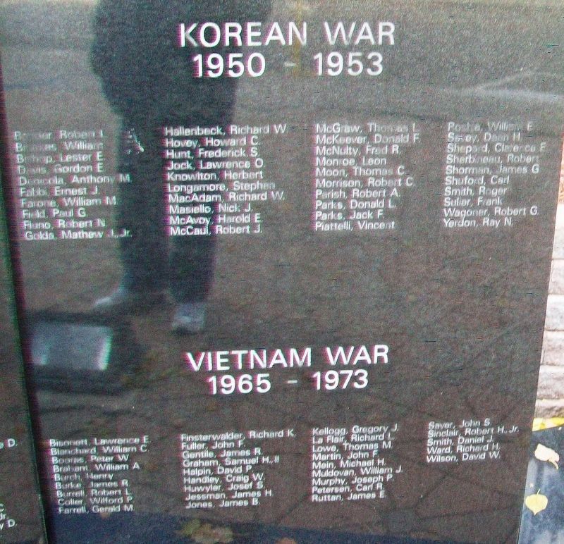 War Memorial Korean and Vietnam Wars Honored Dead. Click for full size. War Memorial Korean and Vietnam Wars Honored Dead image. Click for full size.