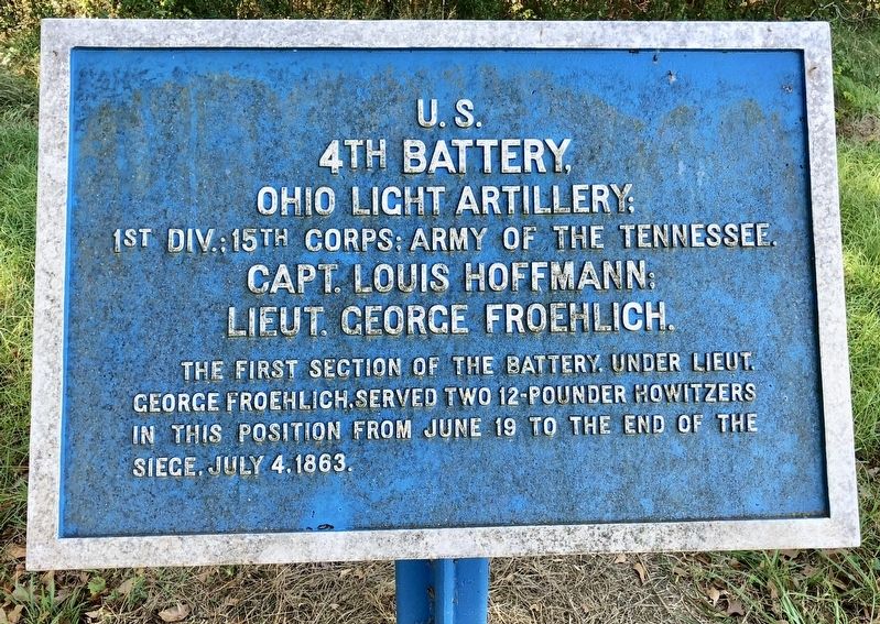 <small>U.S.</small> 4th Battery, Marker image. Click for full size.