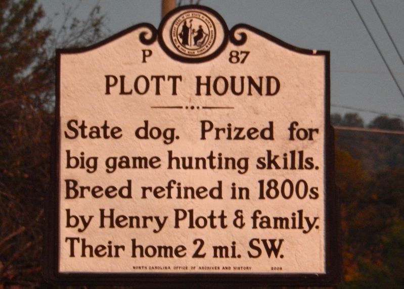 Plott Hound Marker image. Click for full size.