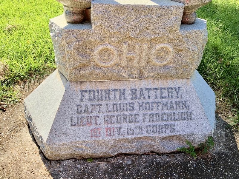 Ohio 4th Battery, Marker (Front). Click for full size. Ohio 4th Battery, Marker (Front) image. Click for full size.