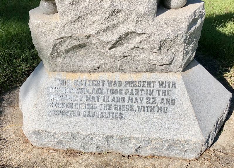 Ohio 4th Battery, Marker (Side). Click for full size. Ohio 4th Battery, Marker (Side) image. Click for full size.