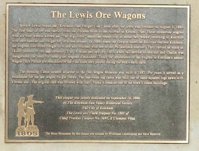 The Lewis Ore Wagons Marker image. Click for full size.