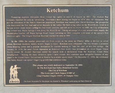 Ketchum Marker image. Click for full size.