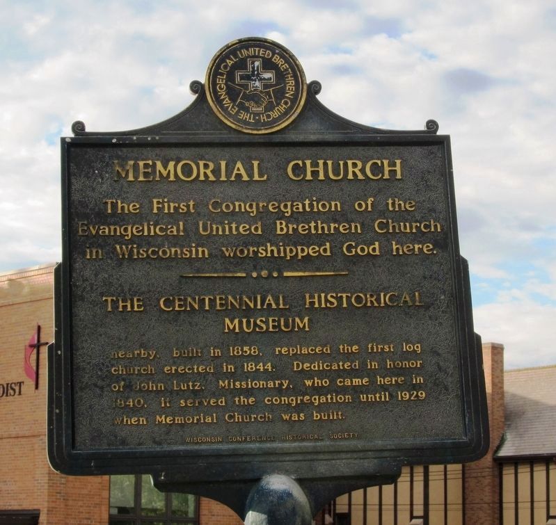Memorial Church Marker - Other Side image. Click for full size.