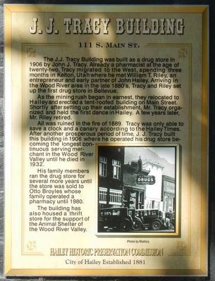 J.J. Tracy Building Marker. Click for full size. J.J. Tracy Building Marker image. Click for full size.