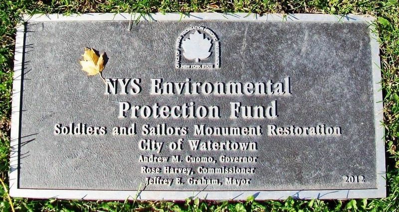 Civil War Memorial Restoration Marker. Click for full size. Civil War Memorial Restoration Marker image. Click for full size.