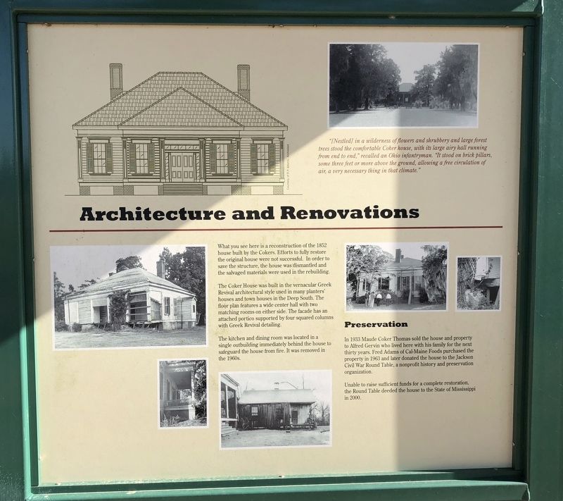 Architecture and Renovations Marker. Click for full size. Architecture and Renovations Marker image. Click for full size.