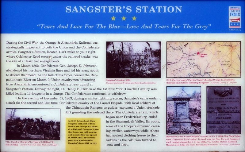 Sangsters Station Marker image. Click for full size.