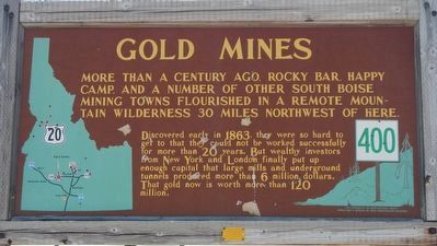 Gold Mines Marker. Click for full size. Gold Mines Marker image. Click for full size.