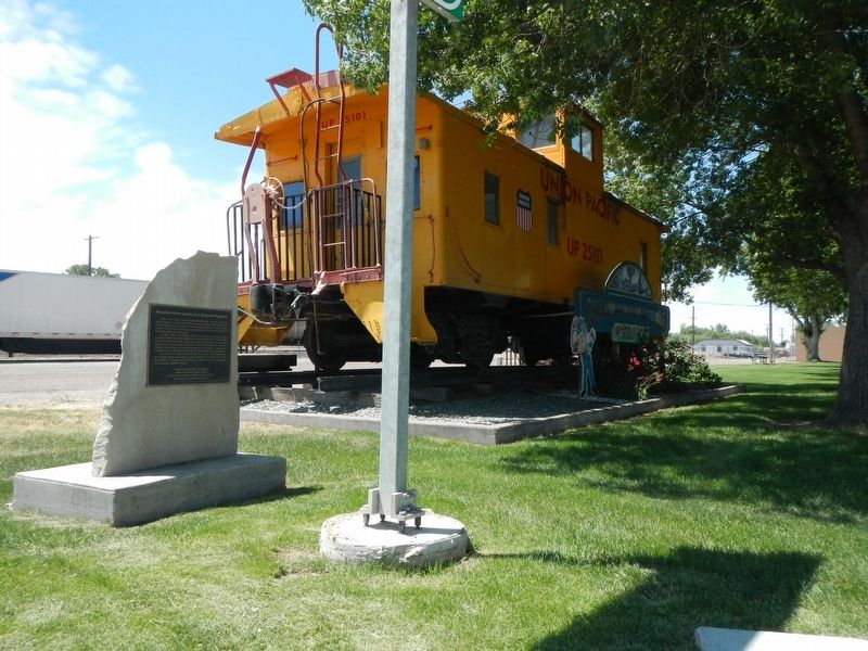 Mountain Home Arrives in a 50-pound Soapbox Marker image. Click for full size.