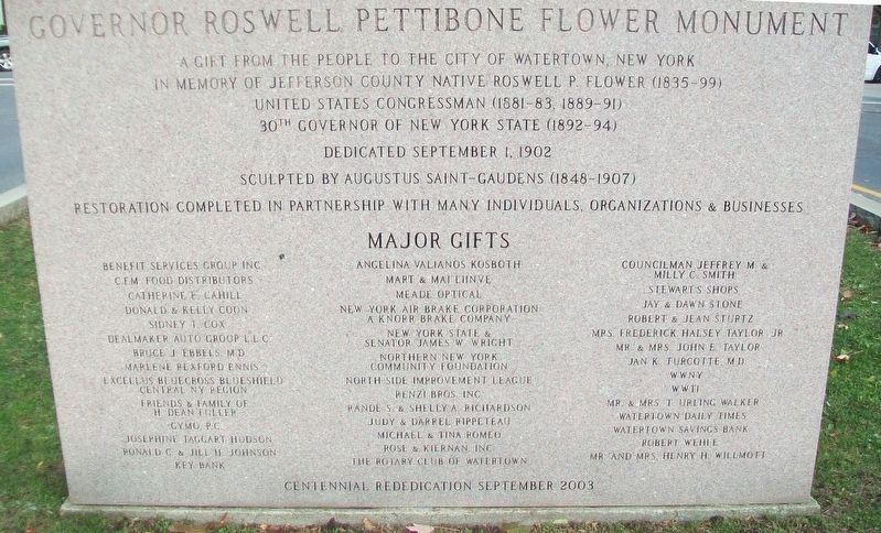 Roswell Pettibone Flower Monument Re-dedication Marker. Click for full size. Roswell Pettibone Flower Monument Re-dedication Marker image. Click for full size.