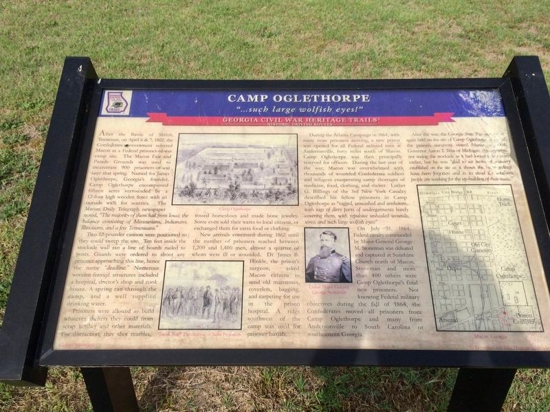 Camp Oglethorpe Marker. Click for full size. Camp Oglethorpe Marker image. Click for full size.
