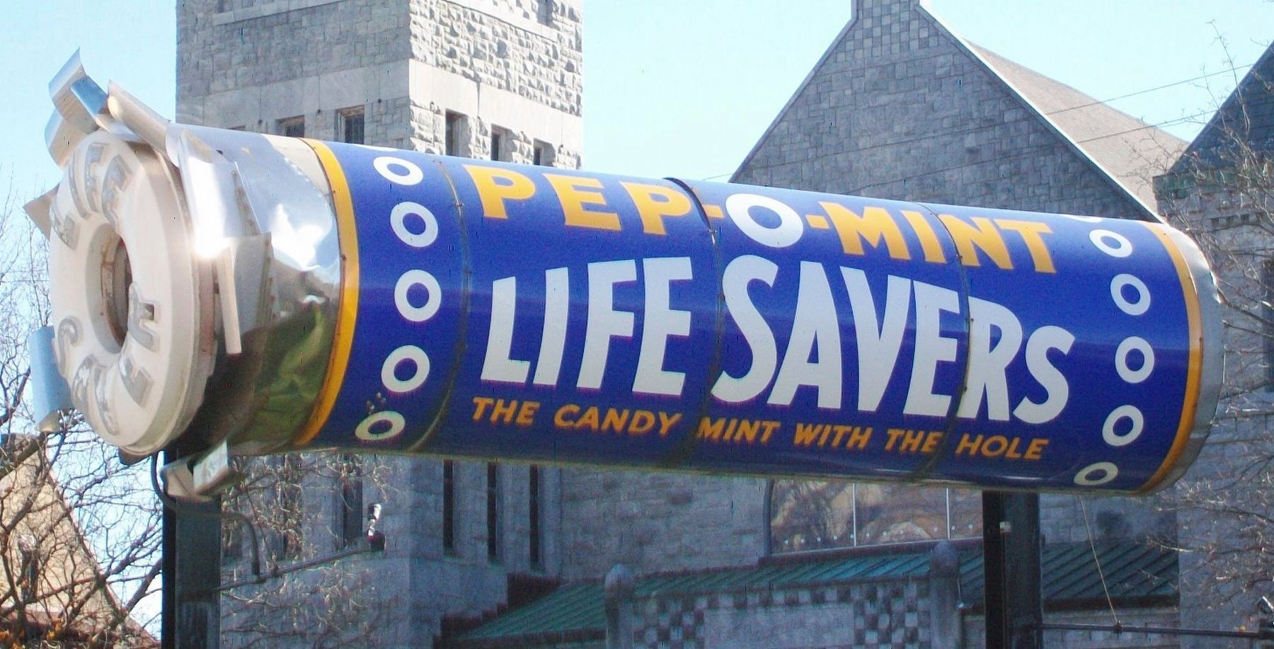 Pep-O-Mint Life Saver Monument. Click for full size. Pep-O-Mint Life Saver Monument image. Click for full size.