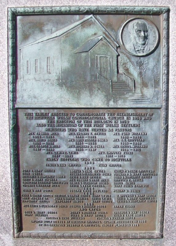 Richville Welsh Congregational Church Marker. Click for full size. Richville Welsh Congregational Church Marker image. Click for full size.