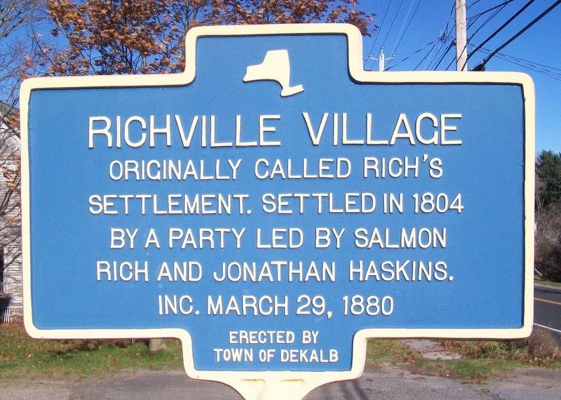 Richville Village Marker image. Click for full size.