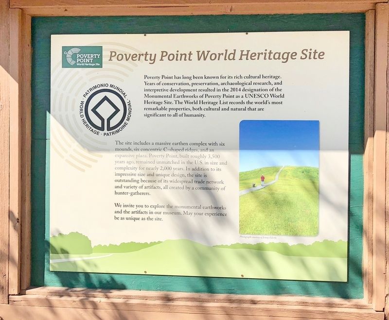 Poverty Point World Heritage Site Marker image. Click for full size.