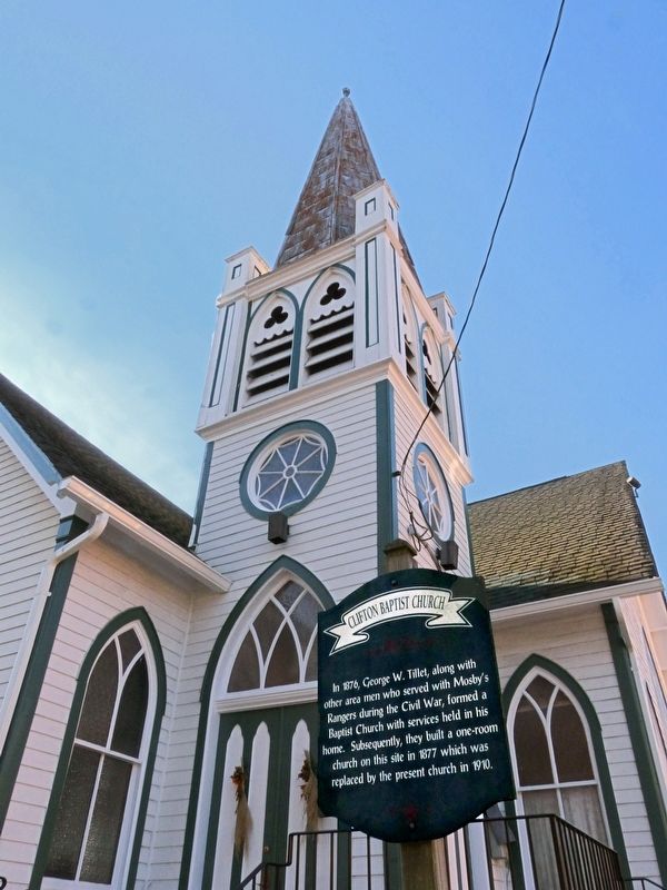 Clifton Baptist Church Marker image. Click for full size.