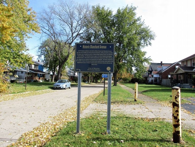 Historic Blanchard Avenue Marker image. Click for full size.