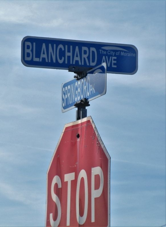 Historic Blanchard Avenue Marker image. Click for full size.