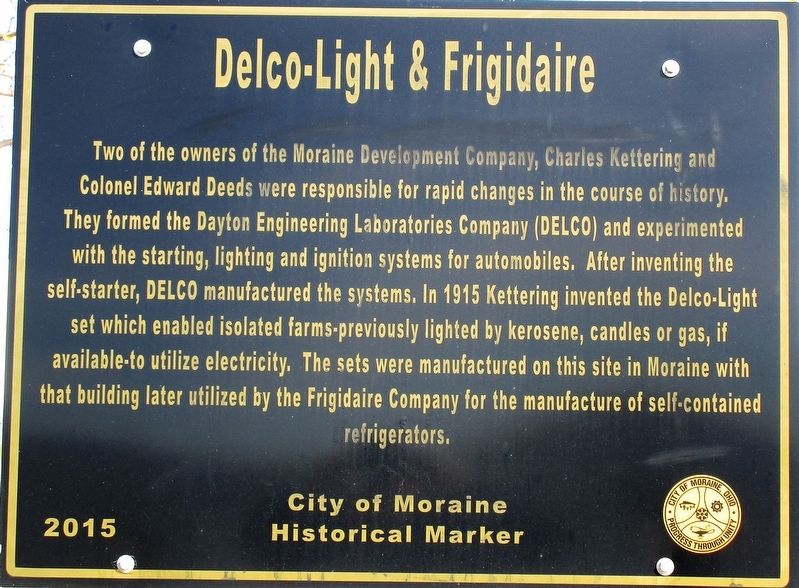 Delco-Light and Frigidaire Marker image. Click for full size.