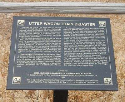 Utter Wagon Train Disaster Marker image. Click for full size.