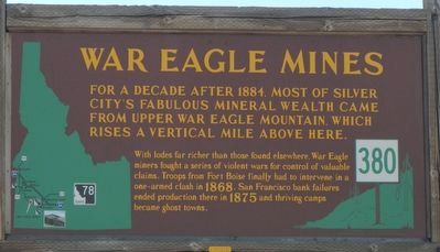 War Eagle Mines Marker. Click for full size. War Eagle Mines Marker image. Click for full size.