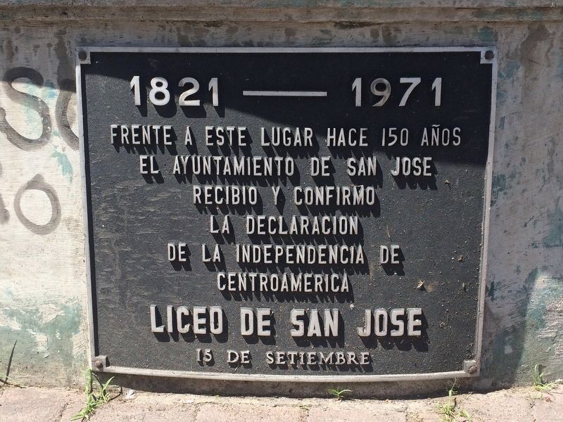 The Declaration of Central American Independence Marker image. Click for full size.