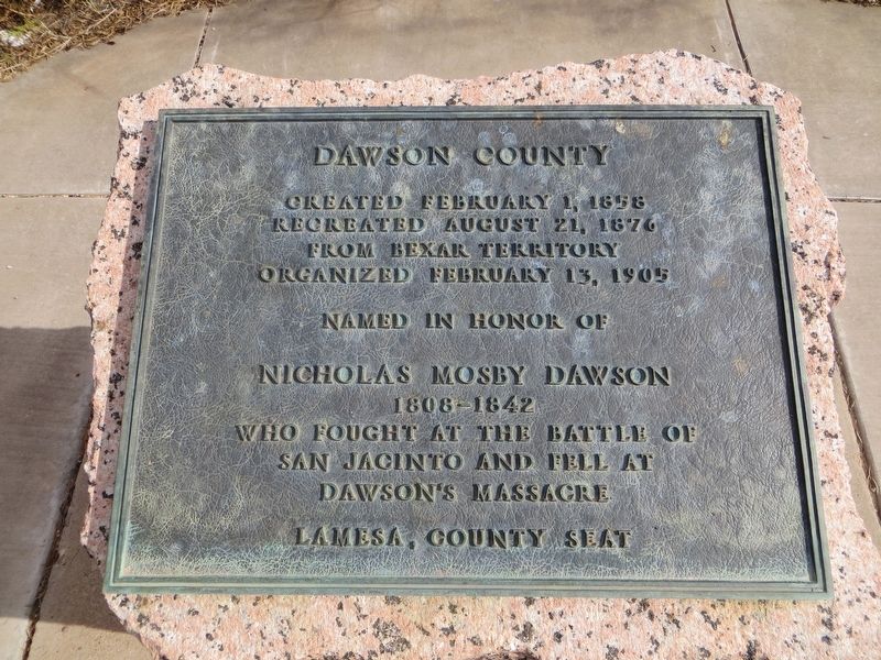 Dawson County Marker image. Click for full size.