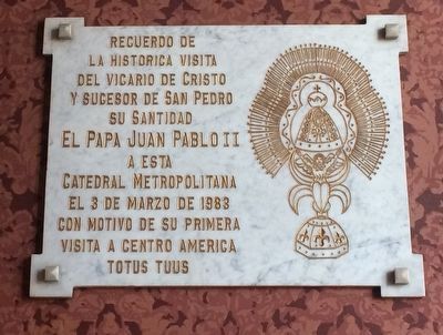An additional marker inside the Cathedral of San José. Click for full size. An additional marker inside the Cathedral of San José image. Click for full size.