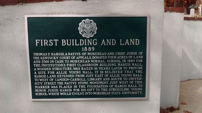 First Building And Land Marker image. Click for full size.