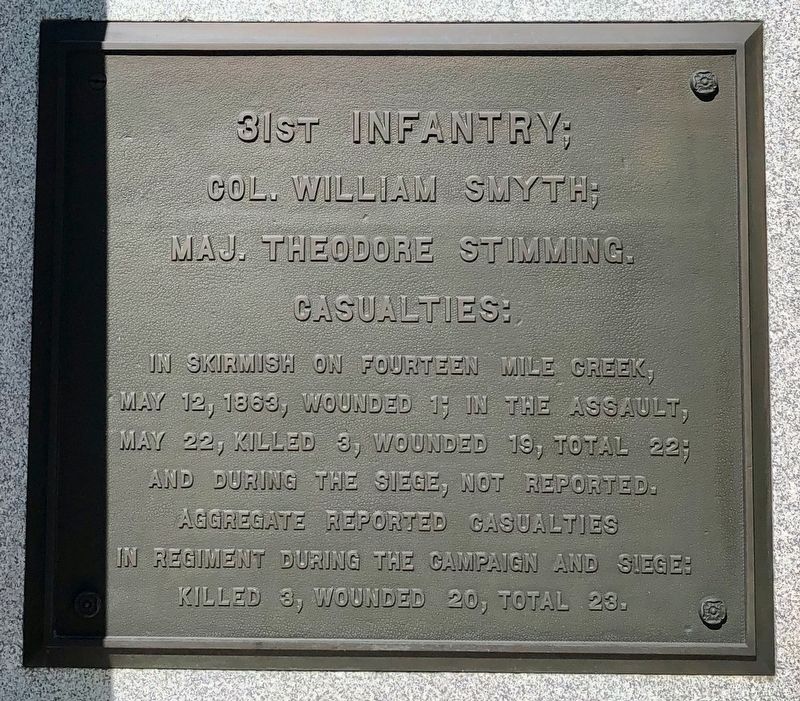 Iowa 2nd Brig.;31st Infantry Marker (bottom) image. Click for full size.
