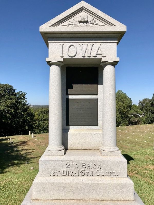 Iowa 2nd Brig.; Marker image. Click for full size.
