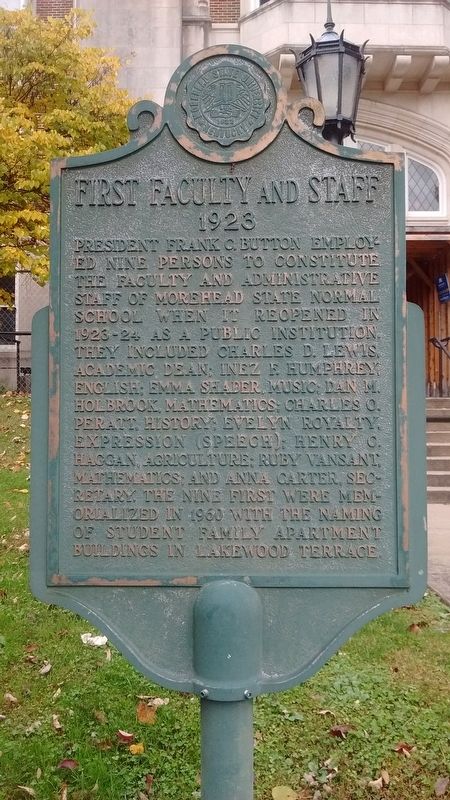 First Faculty And Staff Marker. Click for full size. First Faculty And Staff Marker image. Click for full size.