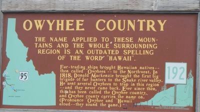 Owyhee Country Marker. Click for full size. Owyhee Country Marker image. Click for full size.