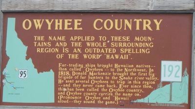Owyhee Country Marker image. Click for full size.