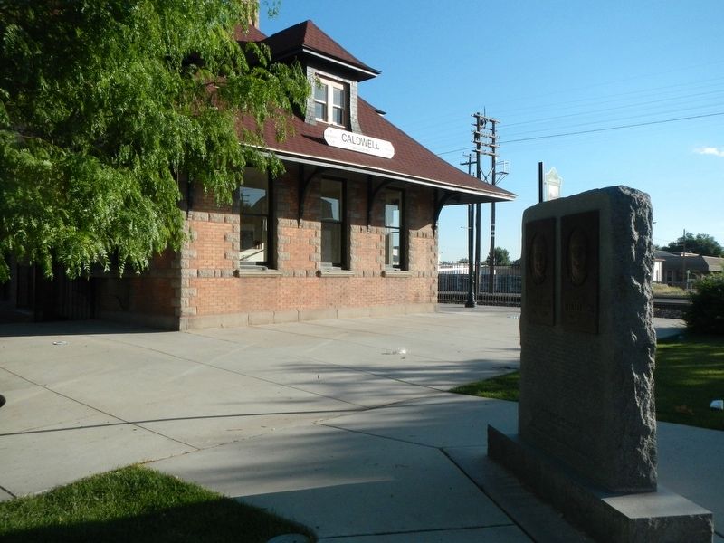 Monument at the Railroad Depot. Click for full size. Monument at the Railroad Depot image. Click for full size.