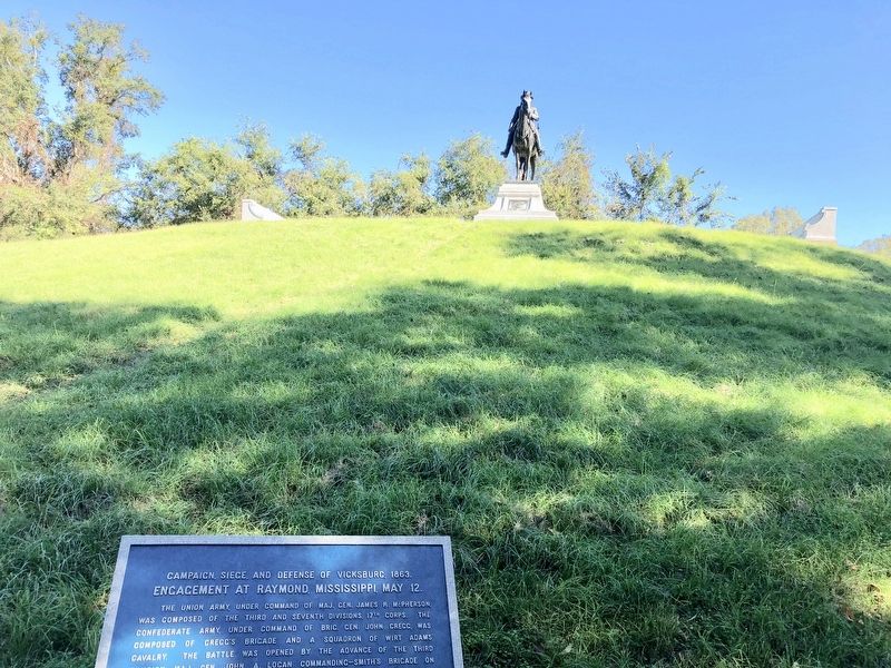 Marker at the foot of statue of General U.S. Grant. image. Click for full size.