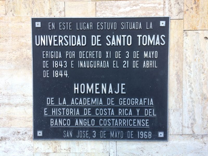 The University of Santo Tomás Marker. Click for full size. The University of Santo Tomás Marker image. Click for full size.