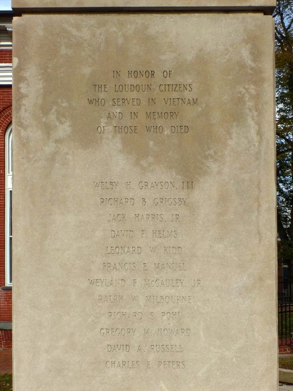 In Honor of The Loudoun Citizens… Marker. Click for full size. In Honor of The Loudoun Citizens… Marker image. Click for full size.