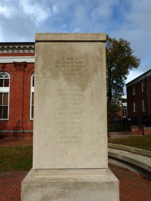 In Honor of The Loudoun Citizens… Marker. Click for full size. In Honor of The Loudoun Citizens… Marker image. Click for full size.