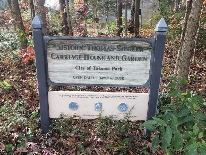 The Thomas/Siegler House and Garden Marker image. Click for full size.