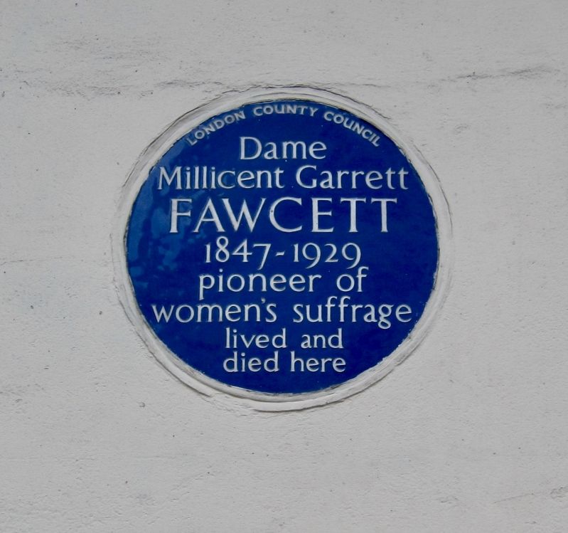 Dame Millicent Garrett Fawcett Marker image. Click for full size.