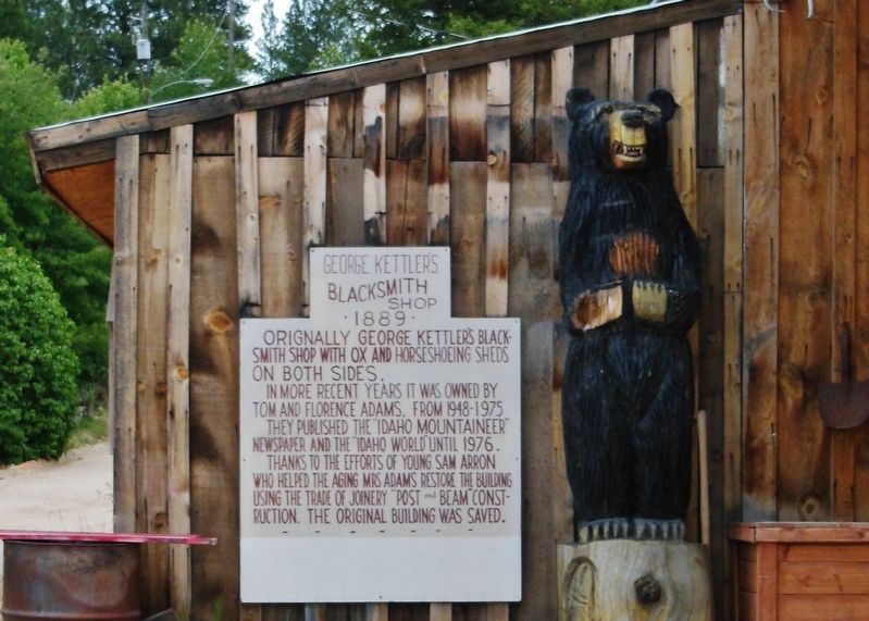 George Kettler's Blacksmith Shop Marker. Click for full size. George Kettler's Blacksmith Shop Marker image. Click for full size.